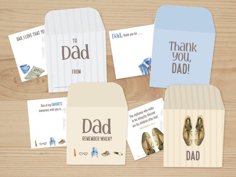 Father's Day Cards  from the kids  digital print image 1