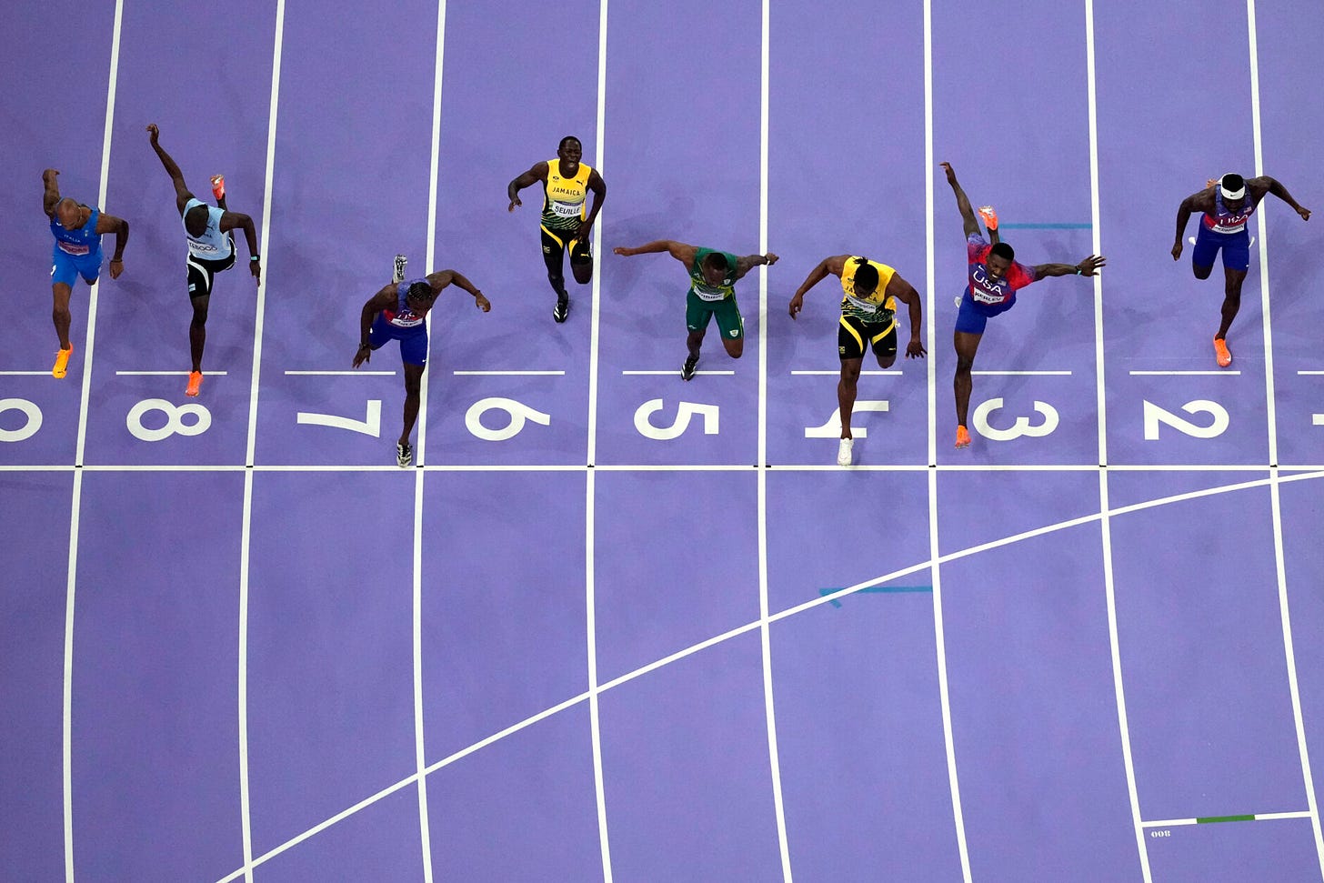 Virginia's Noah Lyles wins Paris Olympics 100-meter by five-thousandths of  a second over Jamaica's Kishane Thompson - WTOP News