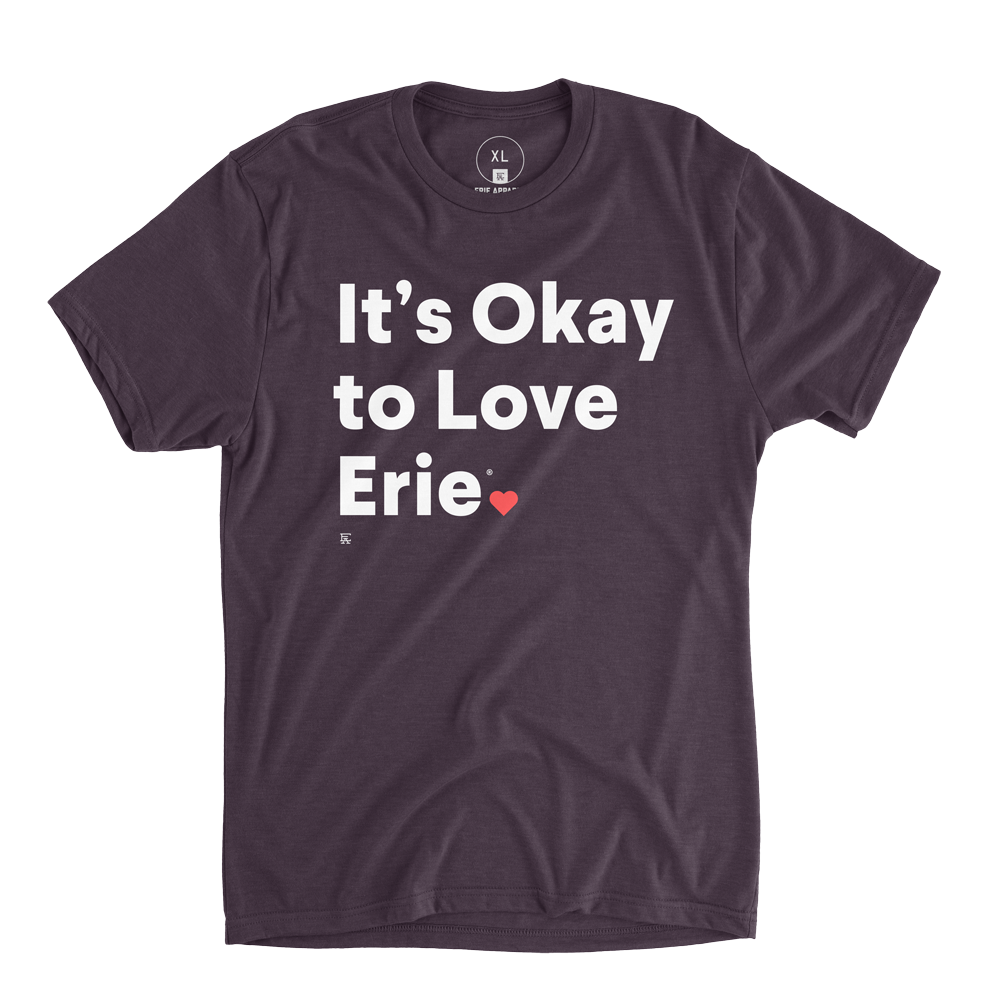 It's Okay to Love Erie Tee - Purple Large / Purple