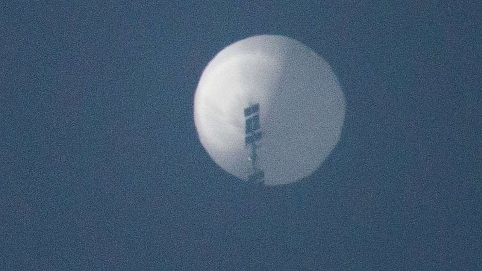 Large Chinese spy balloon spotted over the US, officials say - ABC7 New York