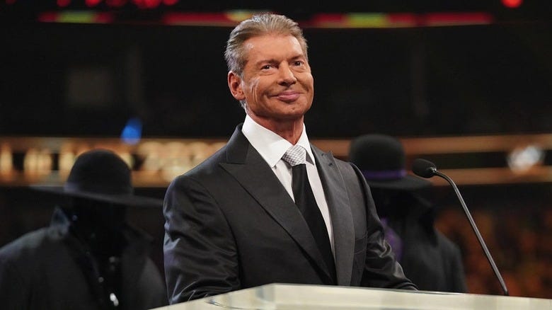 Vince McMahon at WWE Hall of Fame Ceremony