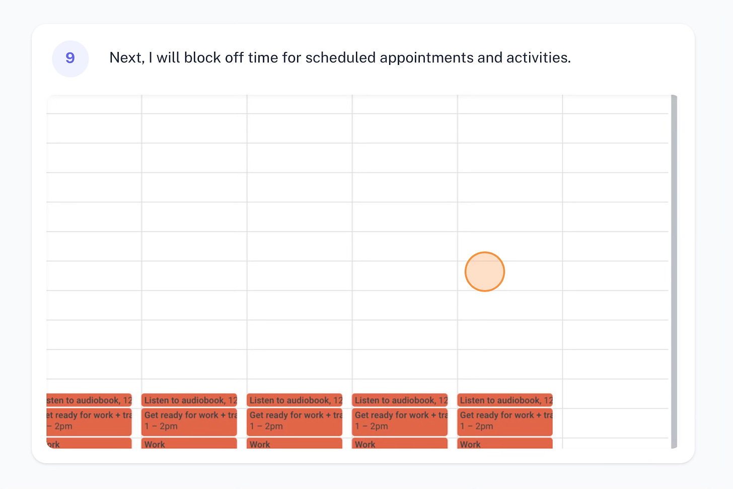 a step-by-step guide on how to assess your schedule with Scribe