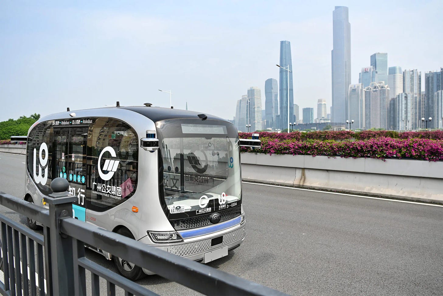 A WeRide L4 autonomous bus&nbsp;in Guangzhou, China.&nbsp;