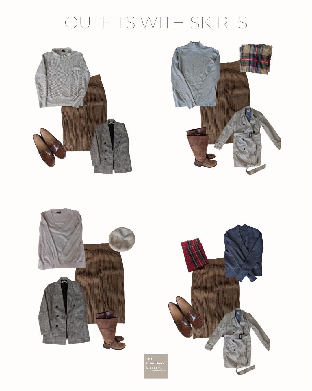 Scotland travel capsule skirt outfits