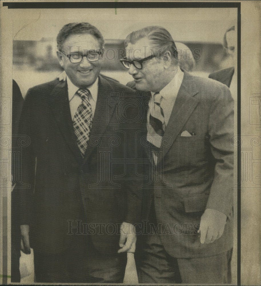 1975 Press Photo Nelson A. Rockefeller Henry Kissinger