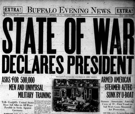 THIS DAY IN HISTORY - President Wilson asks for declaration of war ...