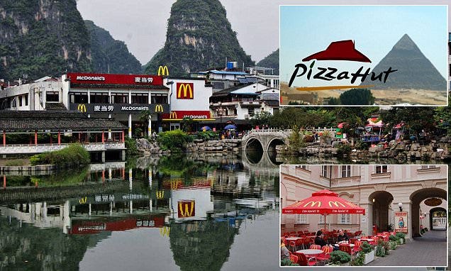 McDonalds, Starbucks and Pizza hut have opened next to top tourist  attractions | Daily Mail Online