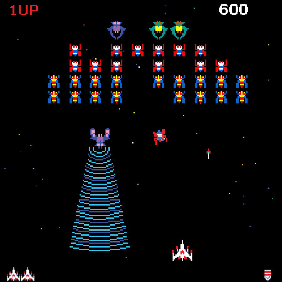 Galaga screenshot - Mediamatic