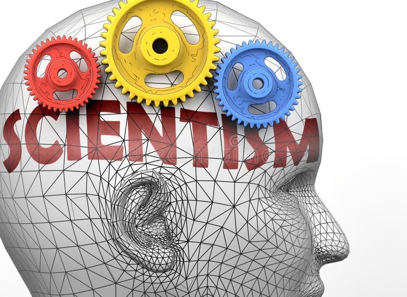 Scientism and Human Mind - Pictured As Word Scientism Inside a Head To ...