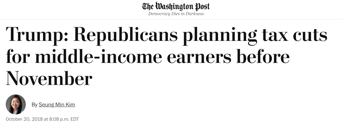 "Trump: Republicans planning tax cuts for middle-income earners before November"