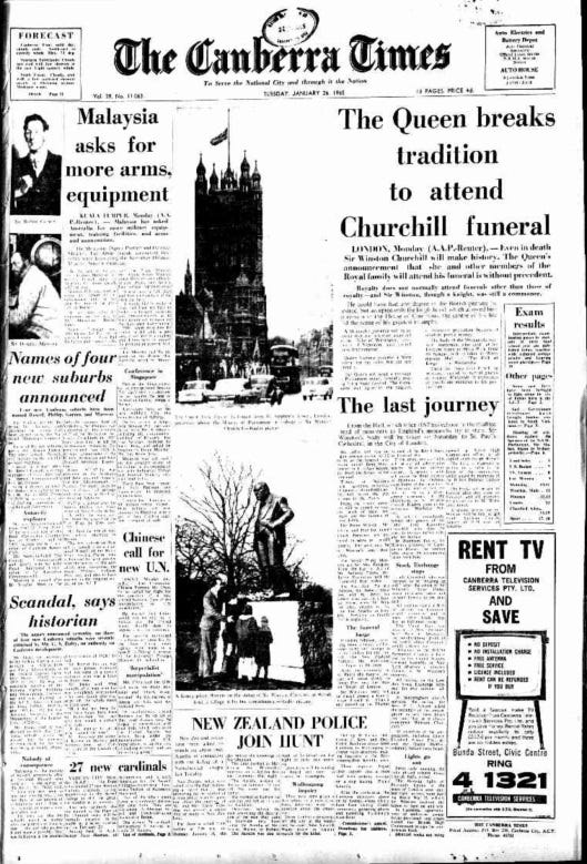 Canberra Times 1965 01 26 pg 1