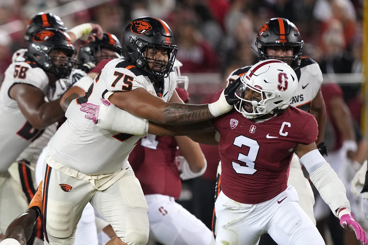 Oregon State offensive lineman Taliese Fuaga