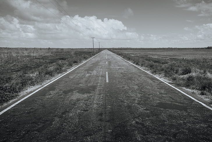 Royalty-Free photo: Grayscale photography of road | PickPik