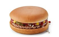 A McDonald's hamburger.