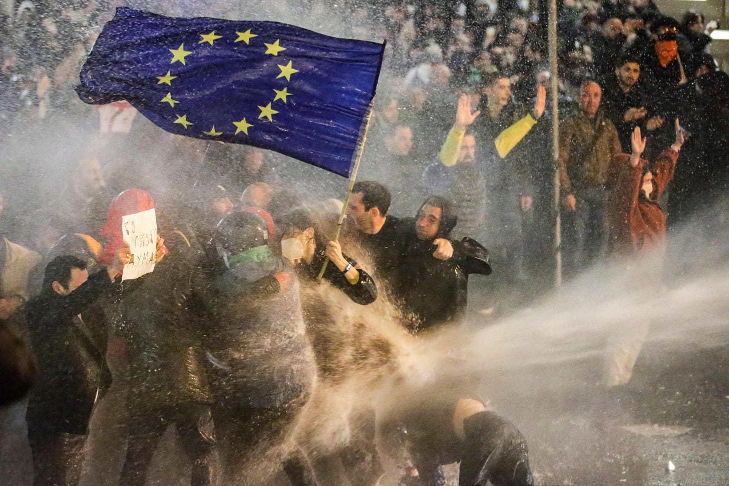 Georgians band together to protect EU flag-wielding protester | World News  | Metro News