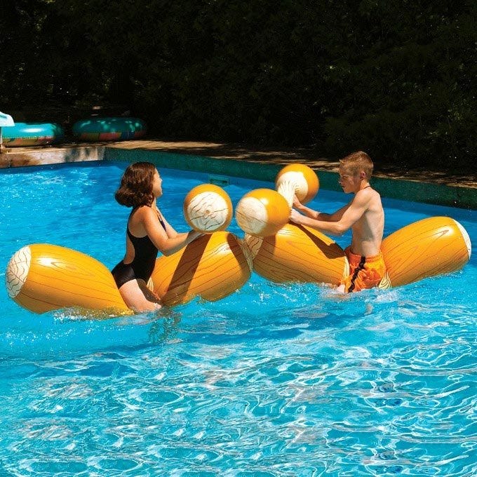 pool jousting set images with kids