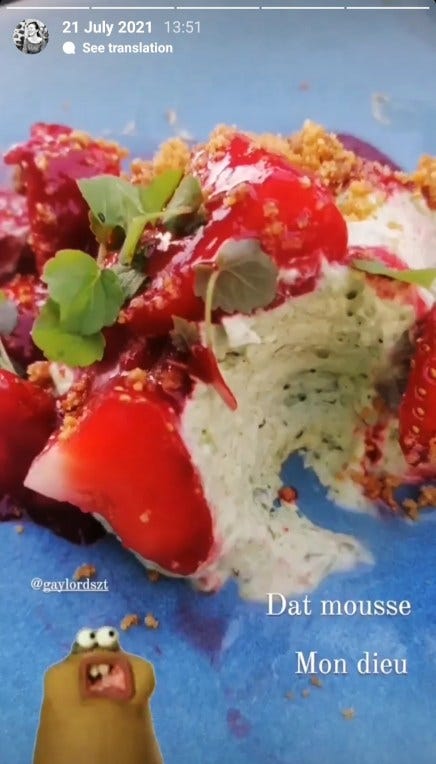 raspberry, strawberry, basil roulade nigella eats everything easy elevenses