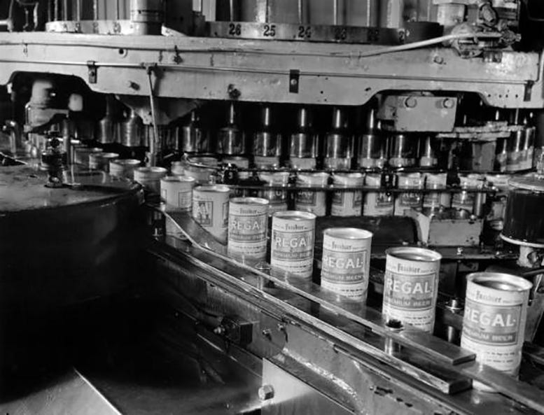 Cover: Regal Beer production line in 1967