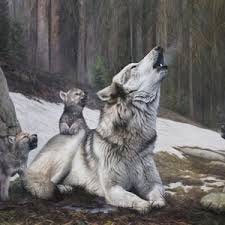 Beautiful Mother Wolf With Pups Western Home Decor Wolves Art Limited  Edition Canvas Print Signed by Artist mountain Nature Painting - Etsy