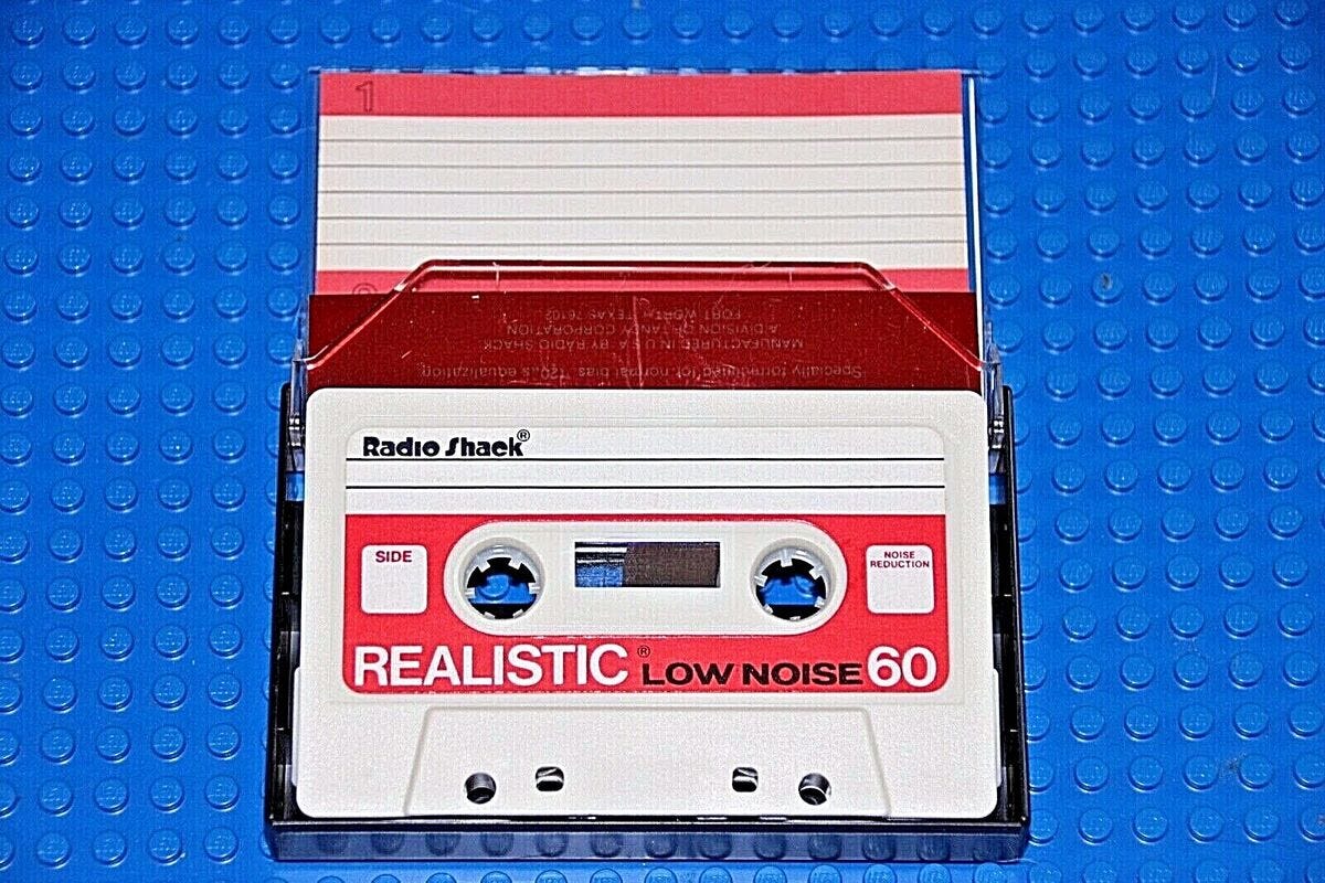 REALISTIC LOW NOISE 60 TYPE I BLANK CASSETTE TAPE (1) 44-603B (NEW)