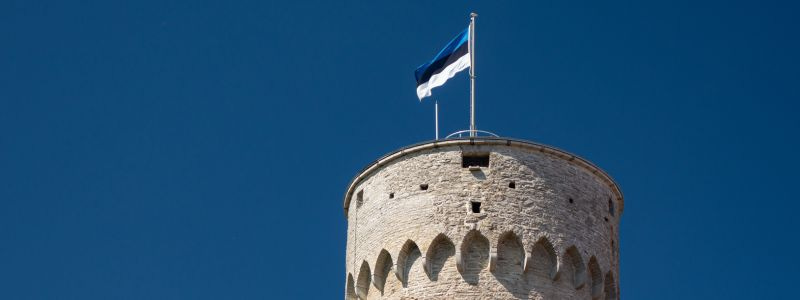 Estonská vlajka.