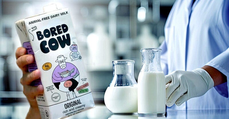 bored cow synthetic milk protein feature