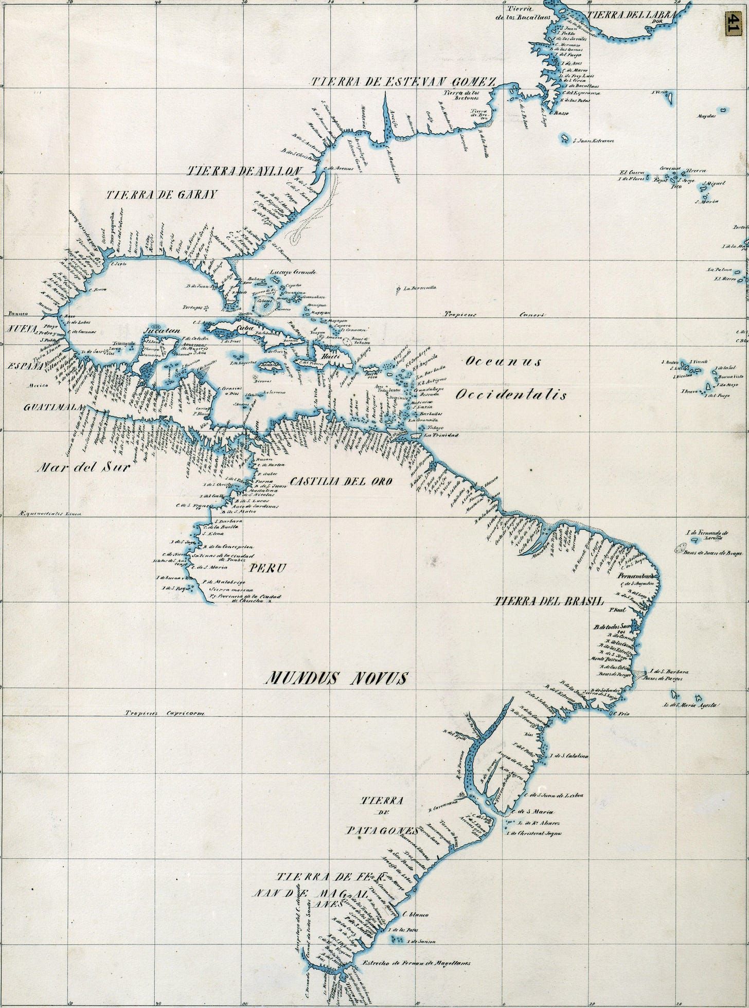 Diego Ribero’s 1529 Map of the Americas Diego Ribero’s 1529 Map of the Americas