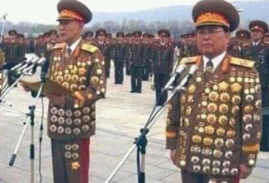 North Korean generals get to award themselves : r/pics