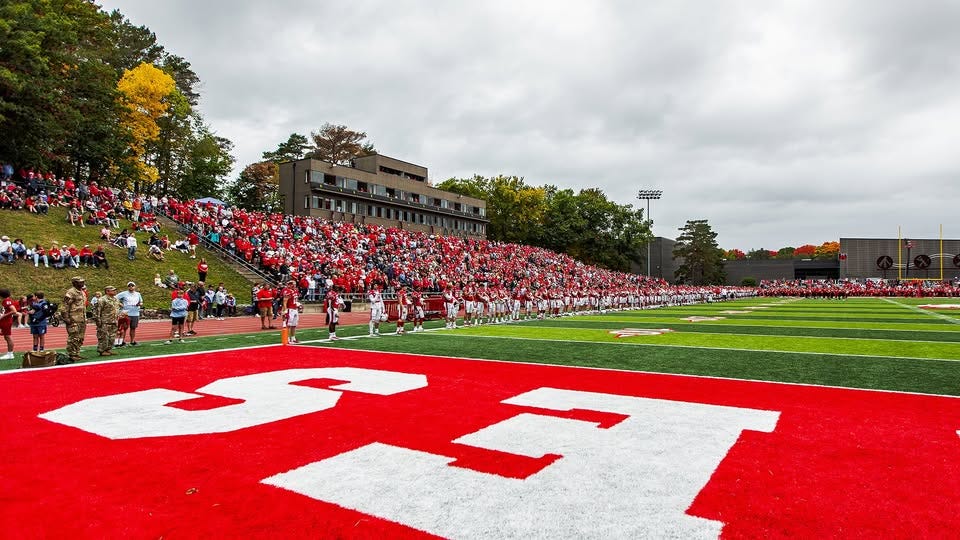St. John's football field in Collegeville, Minn.