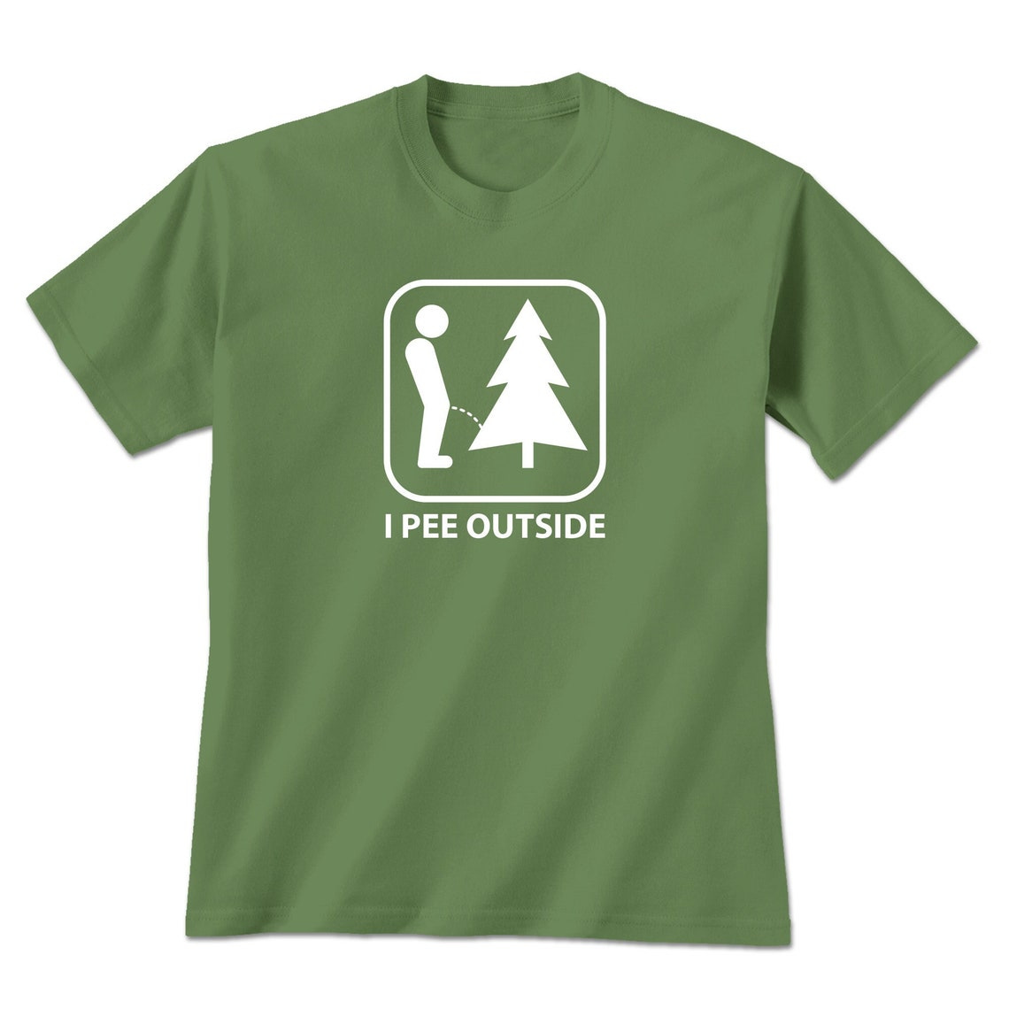 I Pee Outside T-Shirt Graphic Tee Camping Humor Nature image 1