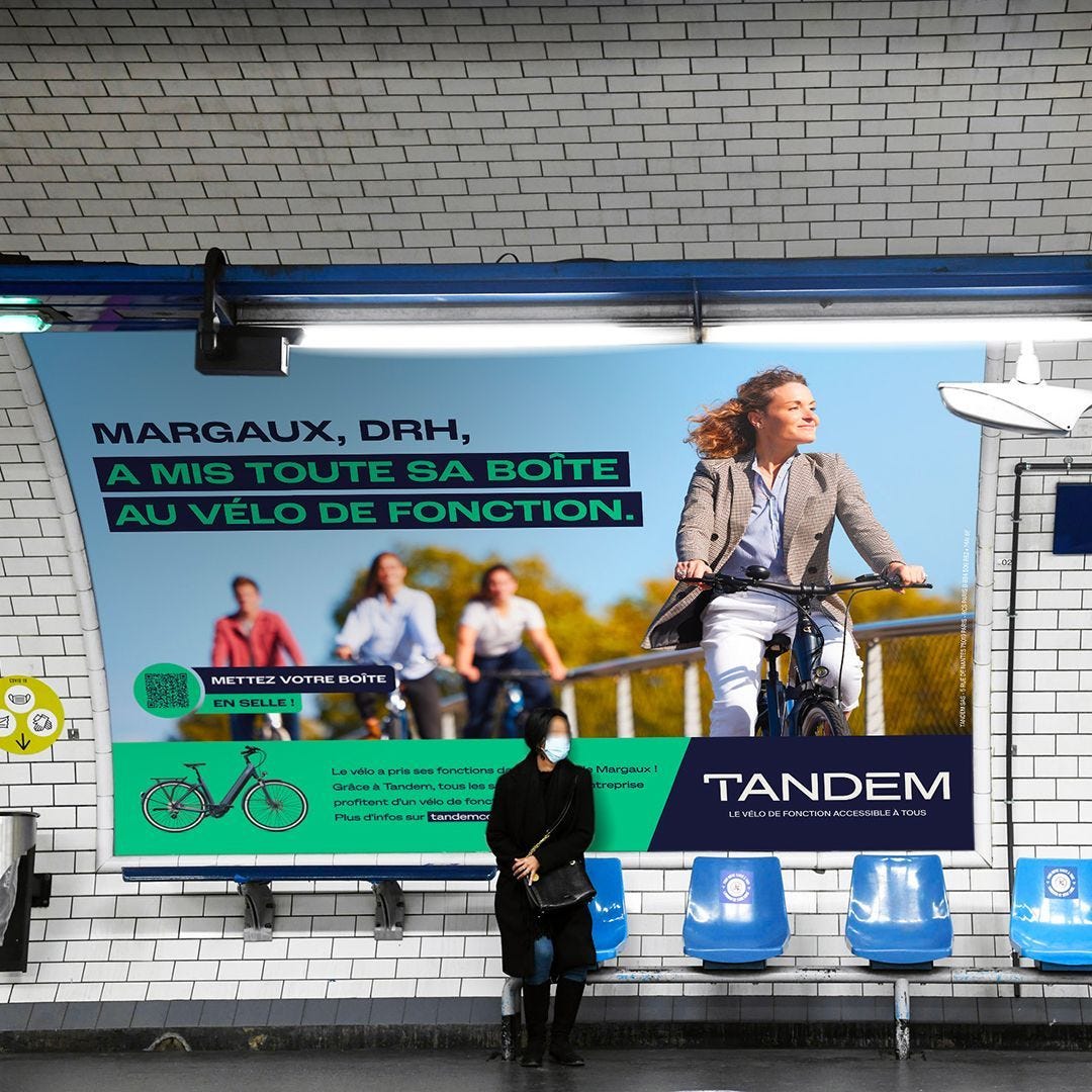Affiche de Tandem dans le metro parisien