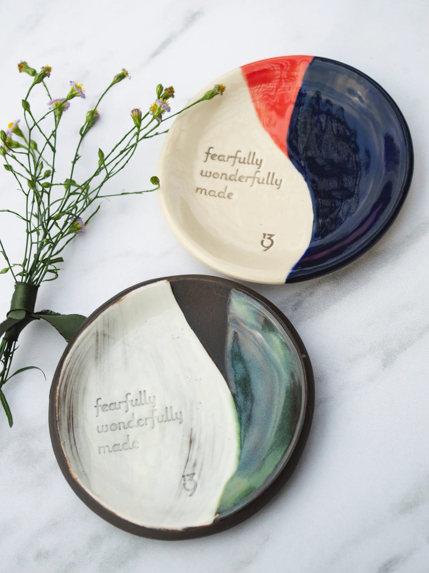 ceramic dishes with Psalm 139 imprinted
