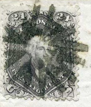 US 24 cent stamp from 1861 design