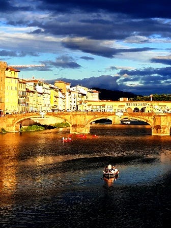 Greetings from the Arno in Florence Italy