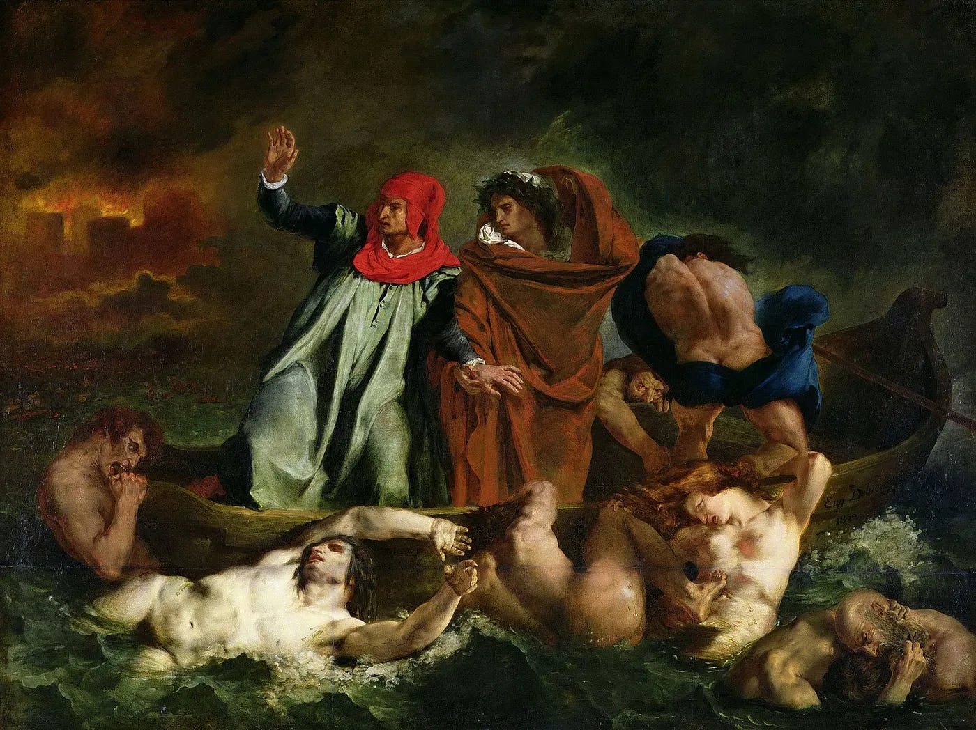 Eugène Delacroix — The Barque of Dante