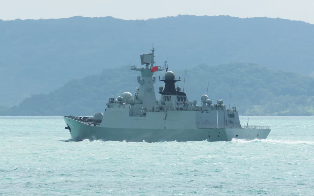 A handout photo taken on February 11, 2025 and released on February 13, 2025 by the Australian Defence Force shows China's People’s Liberation Army-Navy Jiangkai-class frigate Hengyang, part of a task group operating to the north east of Australia. (Photo by Handout / AUSTRALIAN DEFENCE / AFP) / ----EDITORS NOTE ----RESTRICTED TO EDITORIAL USE MANDATORY CREDIT " AFP PHOTO / AUSTRALIAN DEFENCE" NO MARKETING NO ADVERTISING CAMPAIGNS - DISTRIBUTED AS A SERVICE TO CLIENTS