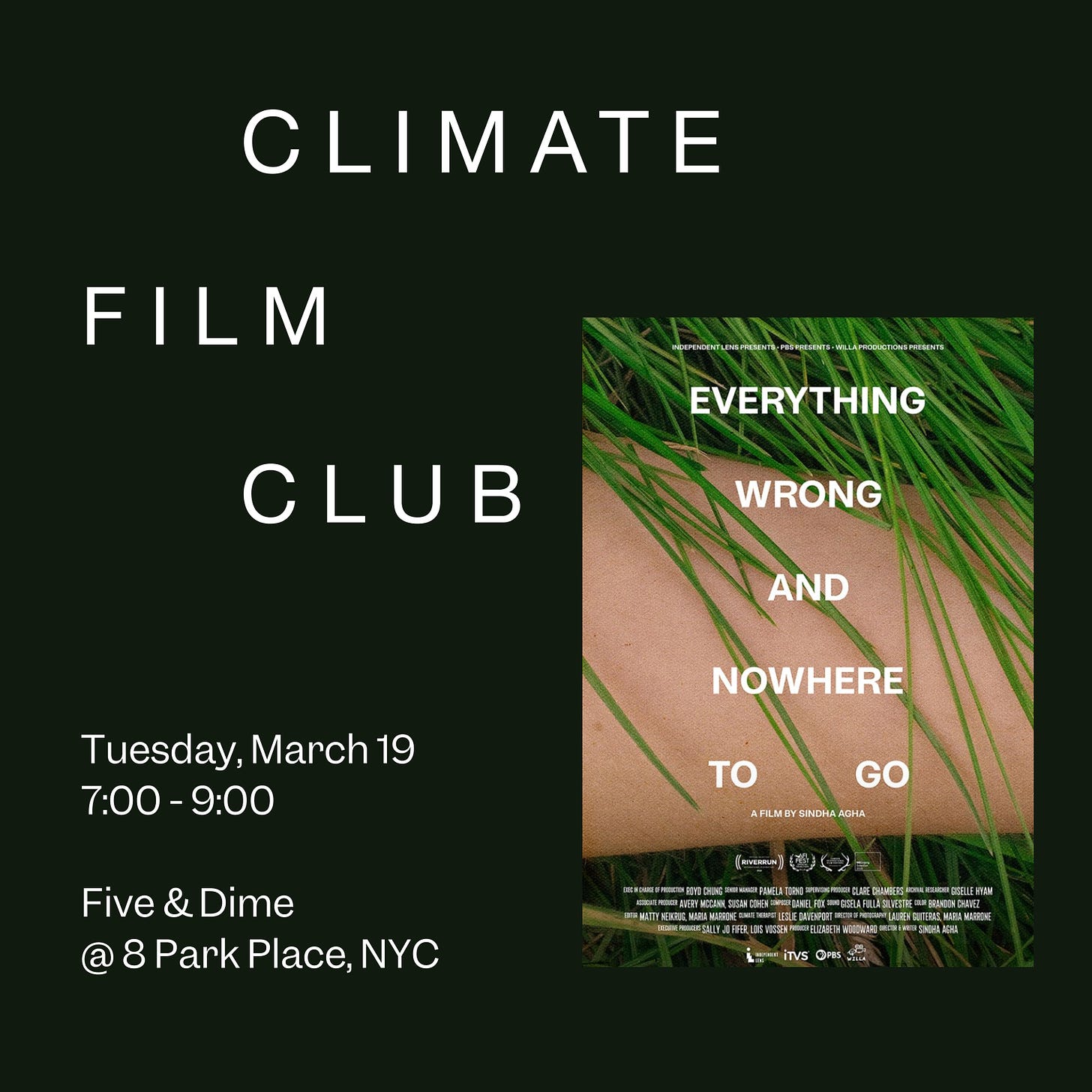 Climate Film Club Event Poster