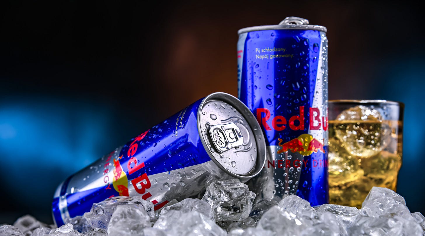 Cans of Red Bull