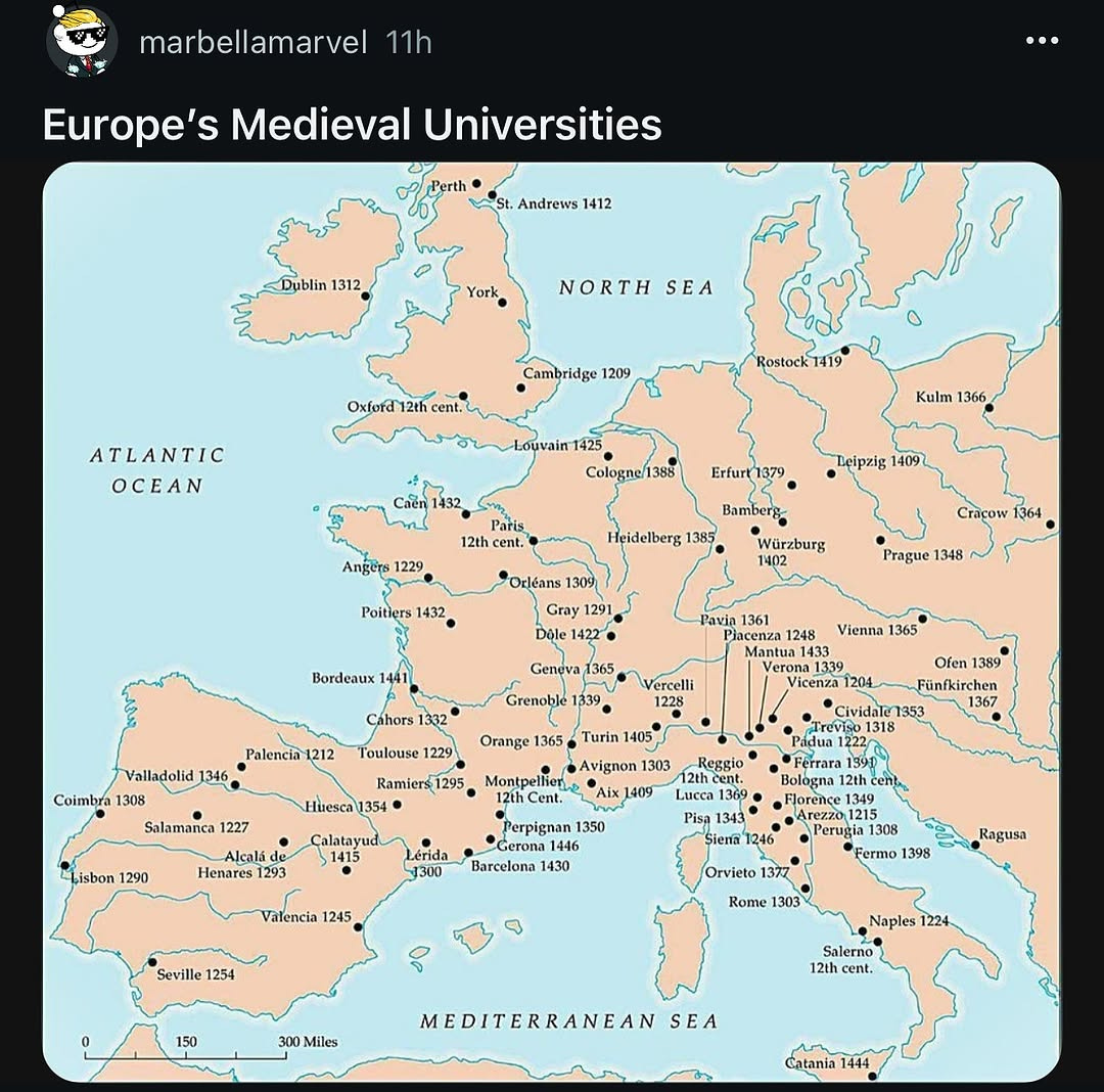 Europe’s Medieval Universities MAPPED