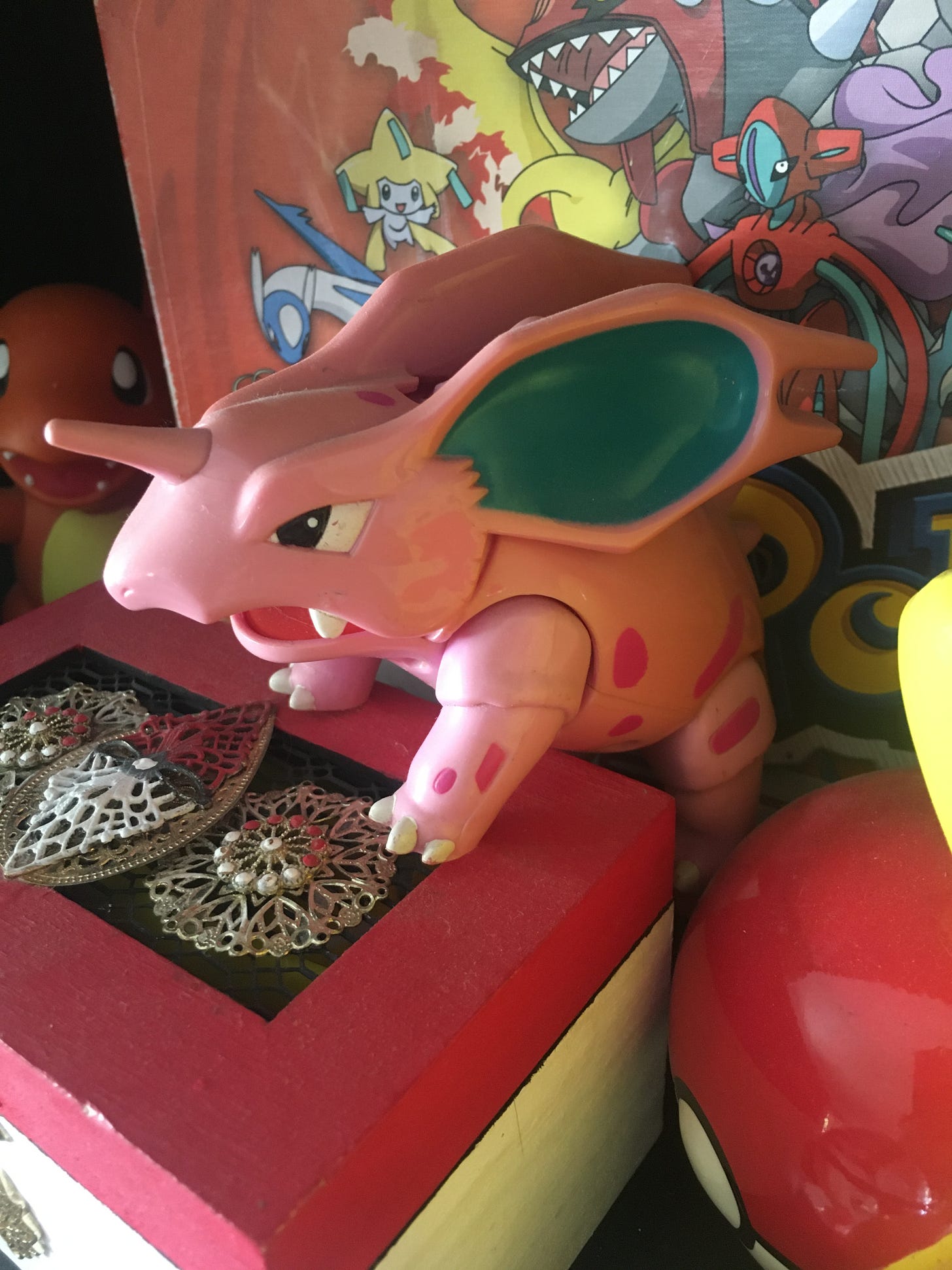 Jolty's Nidorino figure, which he has had since he was eleven years old