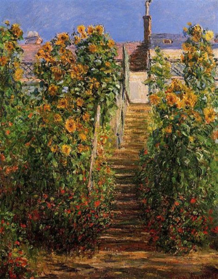 Los escalones de Vetheuil, Claude Monet, 1881