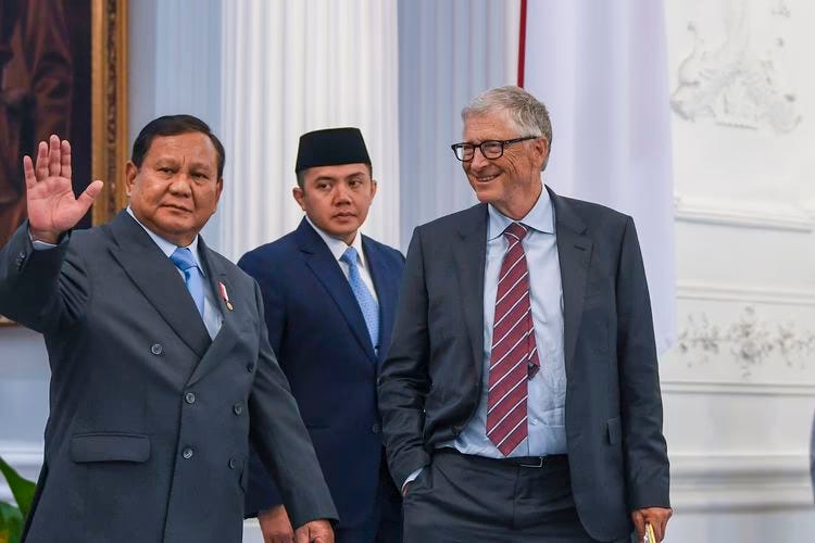 Bill Gates dan Presiden Prabowo Subianto