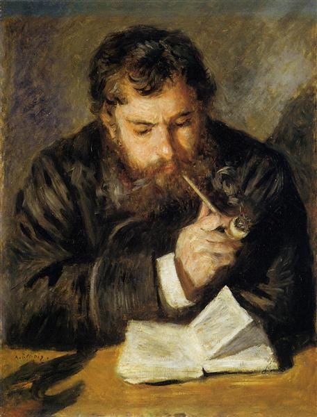 Claude Monet (The Reader), 1873 - 1874 - Pierre-Auguste Renoir