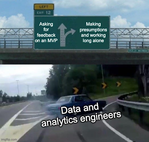 data engineering meme; going for an ambitious process