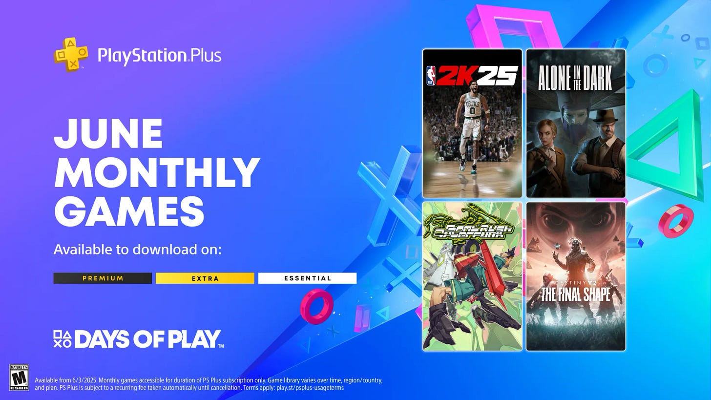 PS Plus free games June 2025