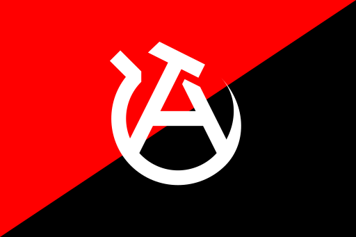 File:Anarcho-Communist flag with symbol (deprecated).svg