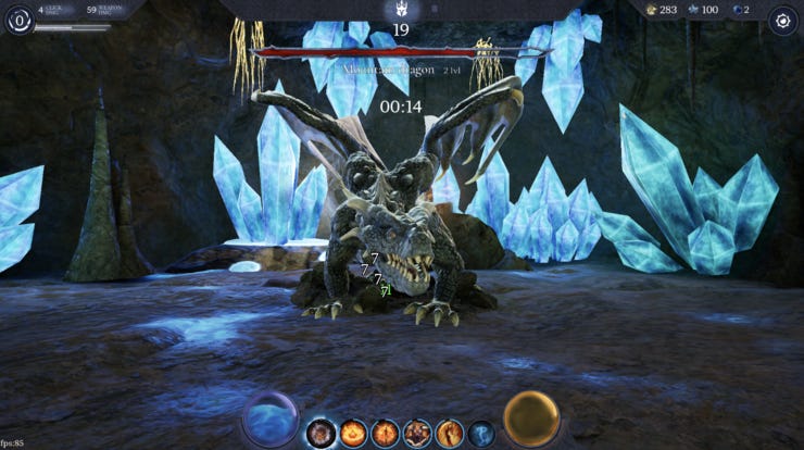 Meet the Dragon in Thunder Lands Clicker