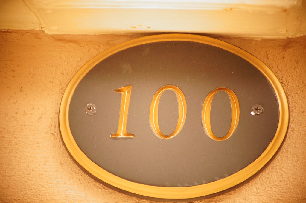 number 100 | via 13 pictures of house numbers | toperdomingo2012 | Flickr