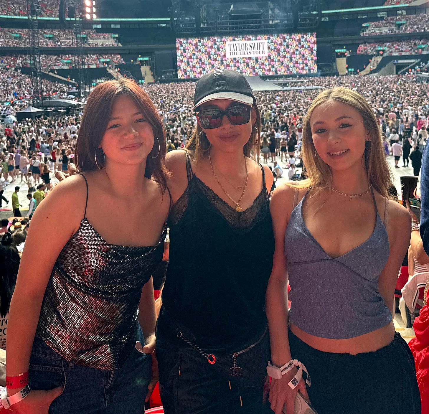 Myleene Klass and her daughters at Taylor Swift concert