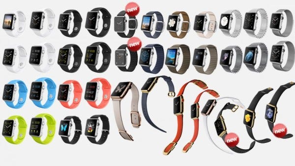 apple watch full designs and colors 2015